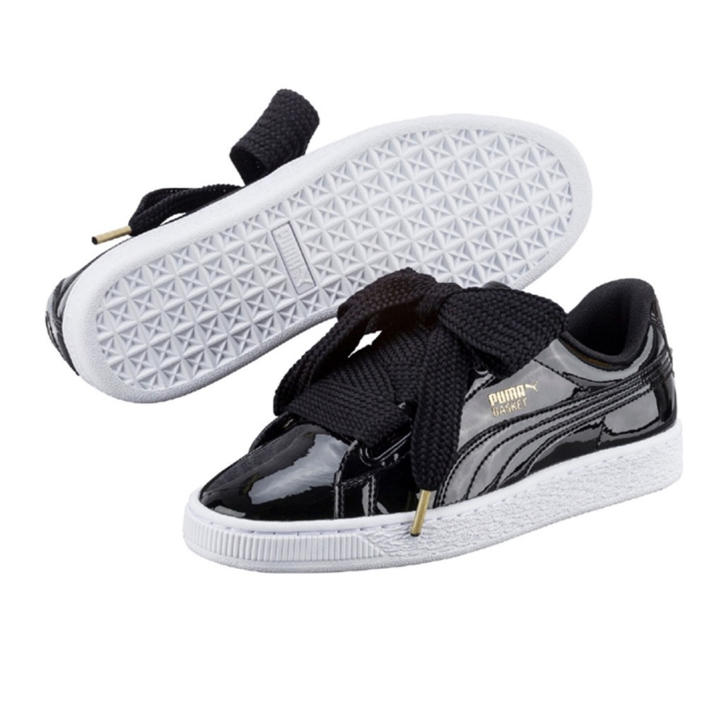 Puma Basket Heart Black Runners